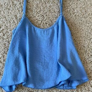 Skylar and Madison Blue Crop Tank Top
